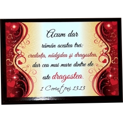 Tablou lemn mahon, Acum dar raman acestea...